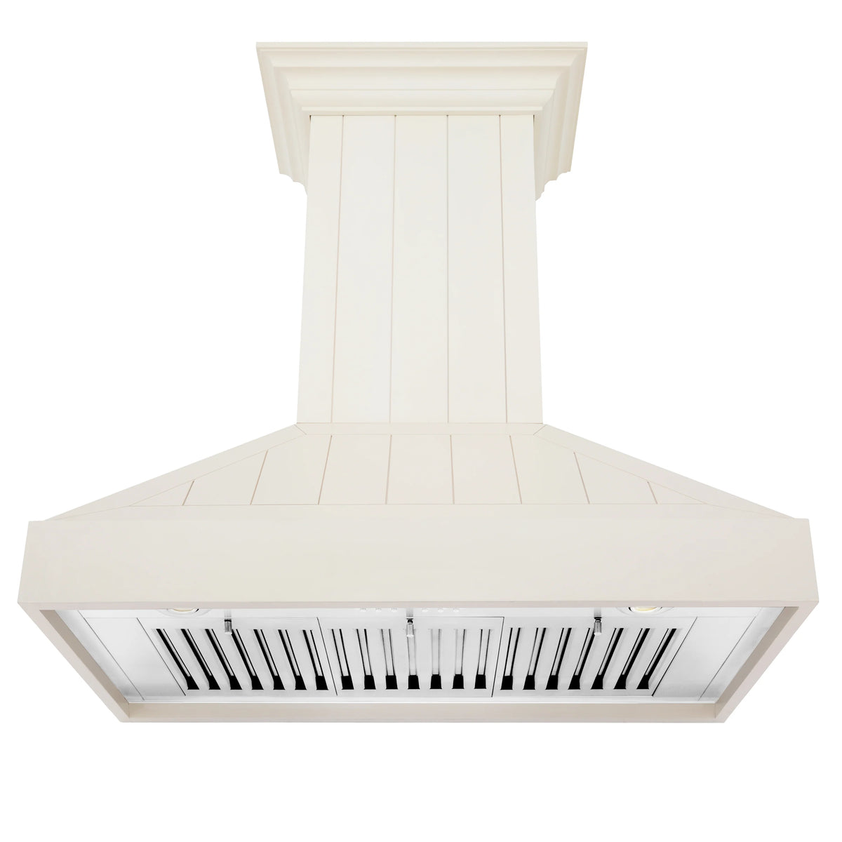 ZLINE - 30&quot; Ducted Vent Wooden Convertible Vent Wall Mount Range Hood in Cottage White (KPTT-30)