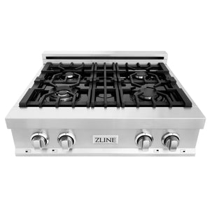 ZLINE 30" Porcelain Gas Stovetop with 4 Gas Burners and Griddle (RT-GR-30)