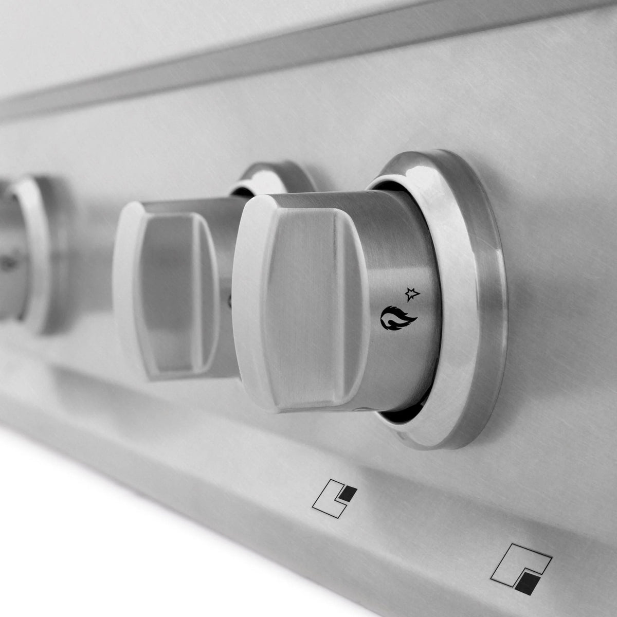 ZLINE 30&quot; Porcelain Gas Stovetop in Fingerprint Resistant Stainless Steel with 4 Gas Burners and Griddle (RTS-GR-30)