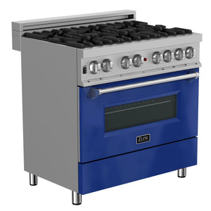 ZLINE 36" 4.6 cu. ft. Dual Fuel Range with Gas Stove and Electric Oven in Fingerprint Resistant Stainless Steel (RAS-36)