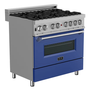 ZLINE 36" 4.6 cu. ft. Dual Fuel Range with Gas Stove and Electric Oven in Fingerprint Resistant Stainless Steel (RAS-36)