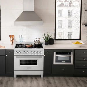 ZLINE 36" 4.6 cu. ft. Dual Fuel Range with Gas Stove and Electric Oven in Fingerprint Resistant Stainless Steel (RAS-36)