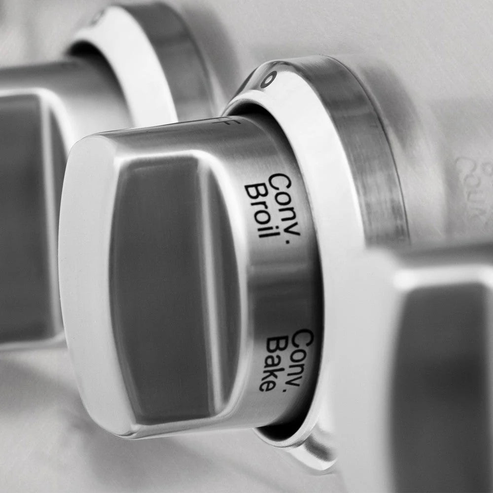 ZLINE - 36 in. 4.6 cu. ft. Legacy Dual Fuel Range with 6 Burner Gas Cooktop and Electric Convection Oven in Satin Stainless Steel