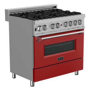 ZLINE 36" 4.6 cu. ft. Dual Fuel Range with Gas Stove and Electric Oven in Fingerprint Resistant Stainless Steel (RAS-36)