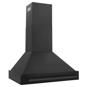 ZLINE - 36" Black Stainless Steel Range Hood with Black Stainless Steel Handle (BS655-36-BS)