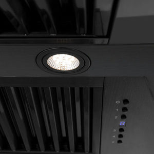 ZLINE - 48" Black Stainless Steel Range Hood with Black Stainless Steel Handle (BS655-48-BS)