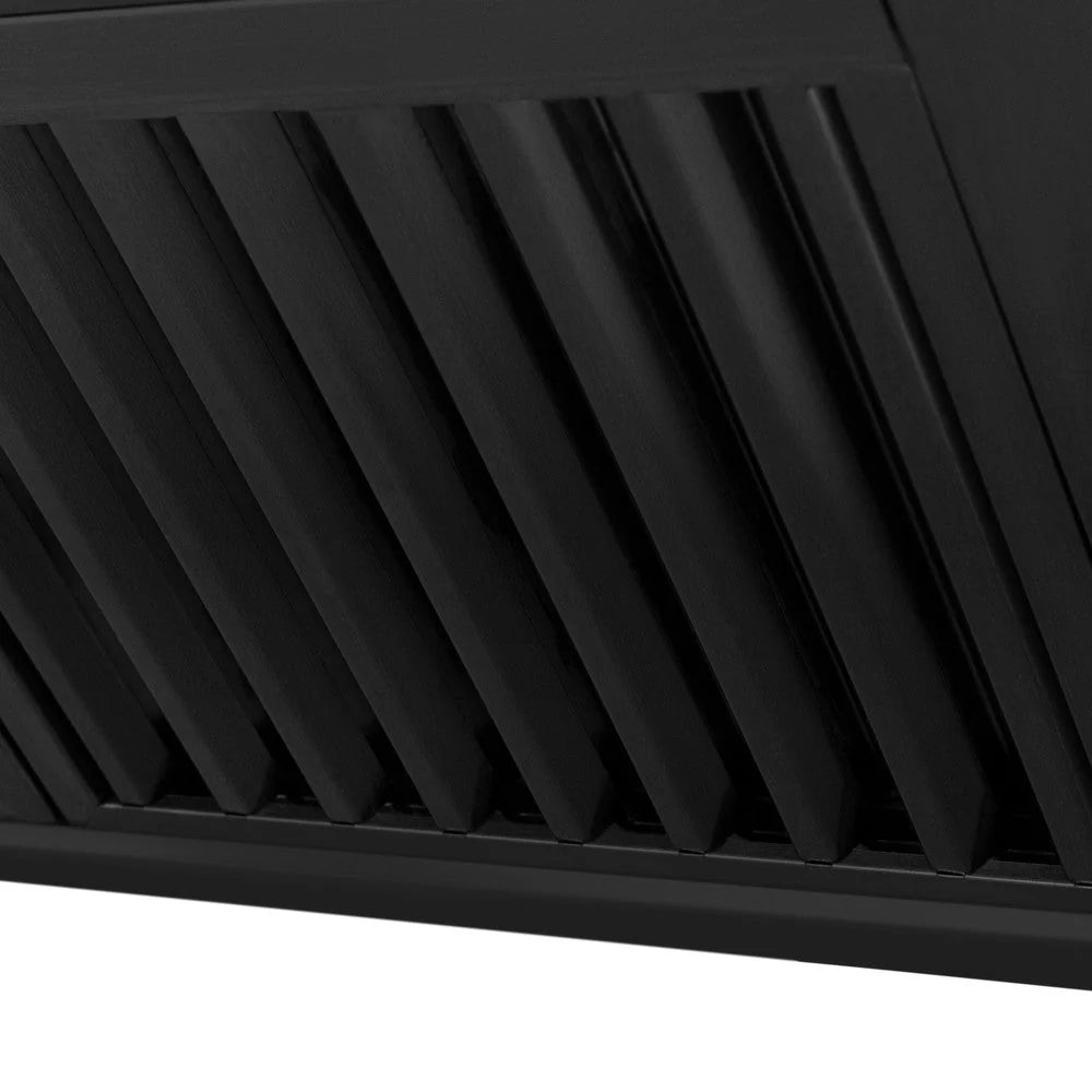 ZLINE - 48&quot; Black Stainless Steel Range Hood with Black Stainless Steel Handle (BS655-48-BS)