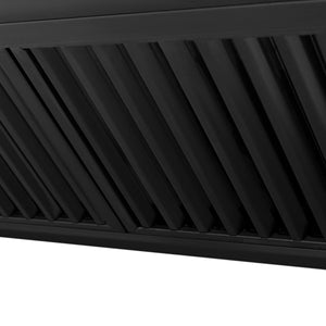 ZLINE - 36" Black Stainless Steel Range Hood with Champagne Bronze Handle (BS655-36-CB)