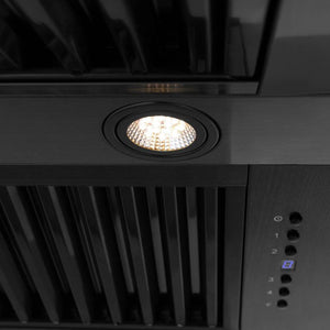 ZLINE - 48" Autograph Edition Kitchen Package with Black Stainless Steel Dual Fuel Range and Range Hood with Gold Accents (2AKP-RABRH48-G)