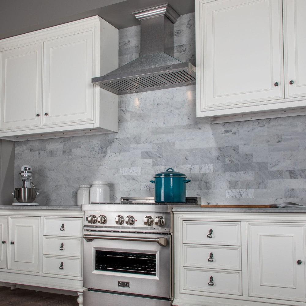 ZLINE - 48 in. Designer Series Satin Stainless Steel Convertible Vent Wall Mount Range Hood (8KBS-48)