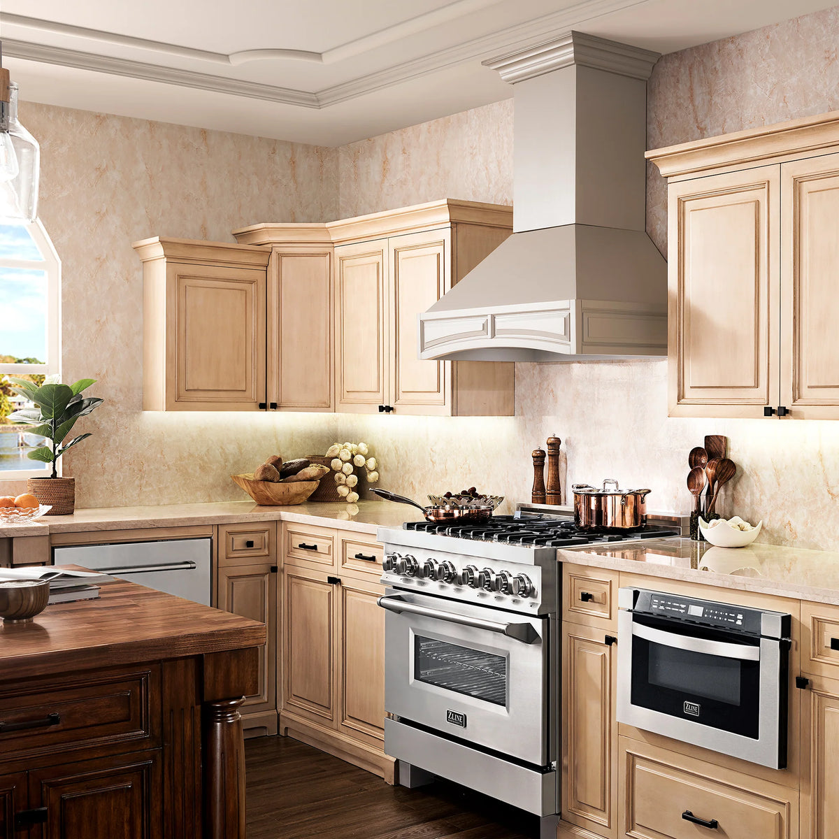 ZLINE - 30&quot; Convertible Vent Wooden Wall Mount Range Hood in Cottage White (321TT-30)