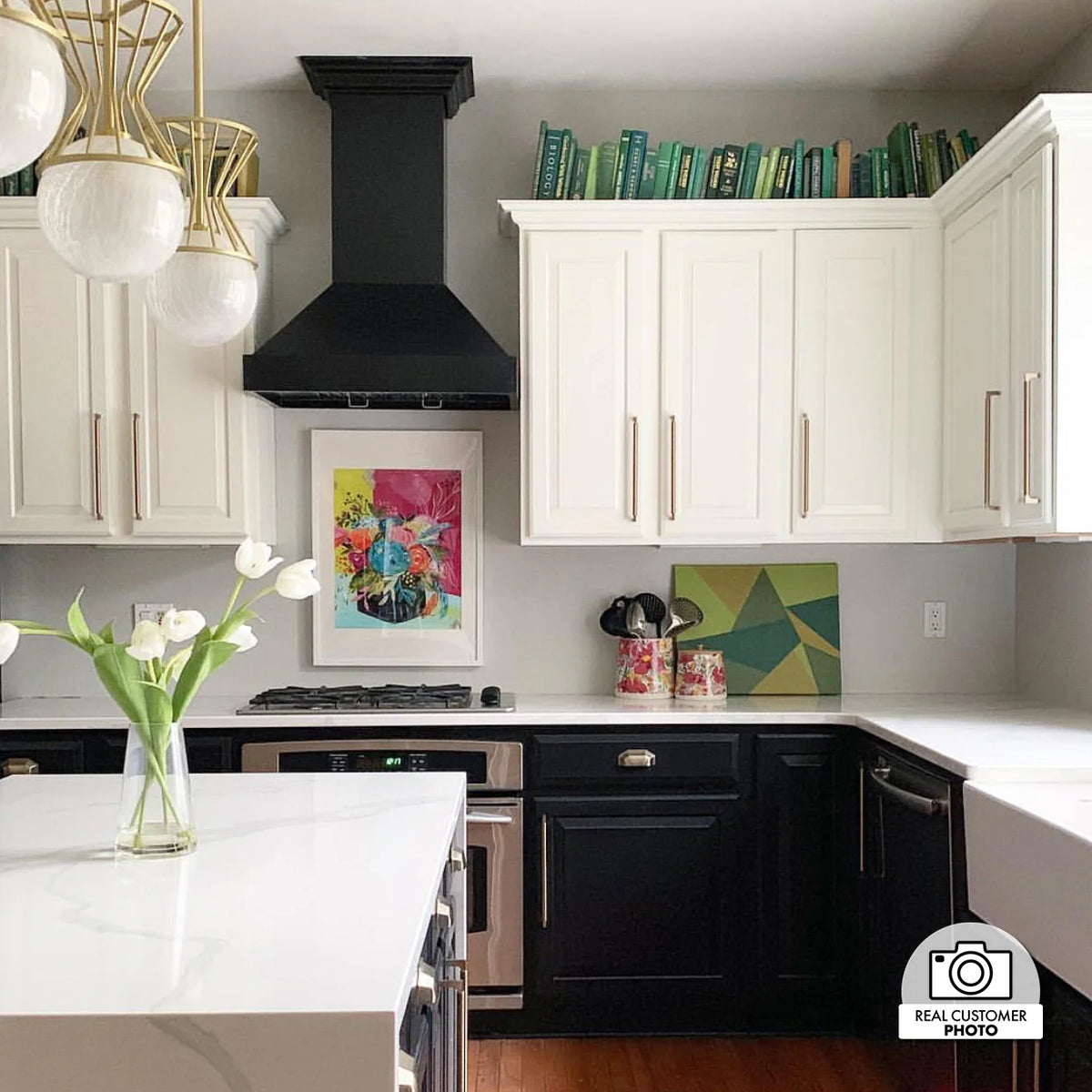 ZLINE - 30&quot; Convertible Vent Wooden Wall Mount Range Hood in Black (KBCC-30)