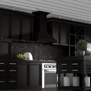 ZLINE - 30" Convertible Vent Wooden Wall Mount Range Hood in Black (KBCC-30)