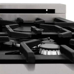 ZLINE - 24 in. 2.8 cu. ft. Legacy Dual Fuel Range with 4 Burner Gas Cooktop and Electric Convection Oven in Satin Stainless Steel