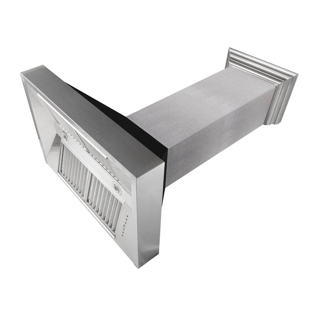 ZLINE - 30 in. Ducted Satin Stainless Steel Wall Mount Range Hood with Black Matte Shell (8654BLM-30)