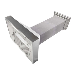 ZLINE - 30 in. Kitchen Package with Satin Stainless Steel Dual Fuel Range with White Matte Door and Convertible Vent Range Hood