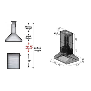 ZLINE - 48" Ducted Island Mount Range Hood in Outdoor Approved Stainless Steel (697i-304-48)