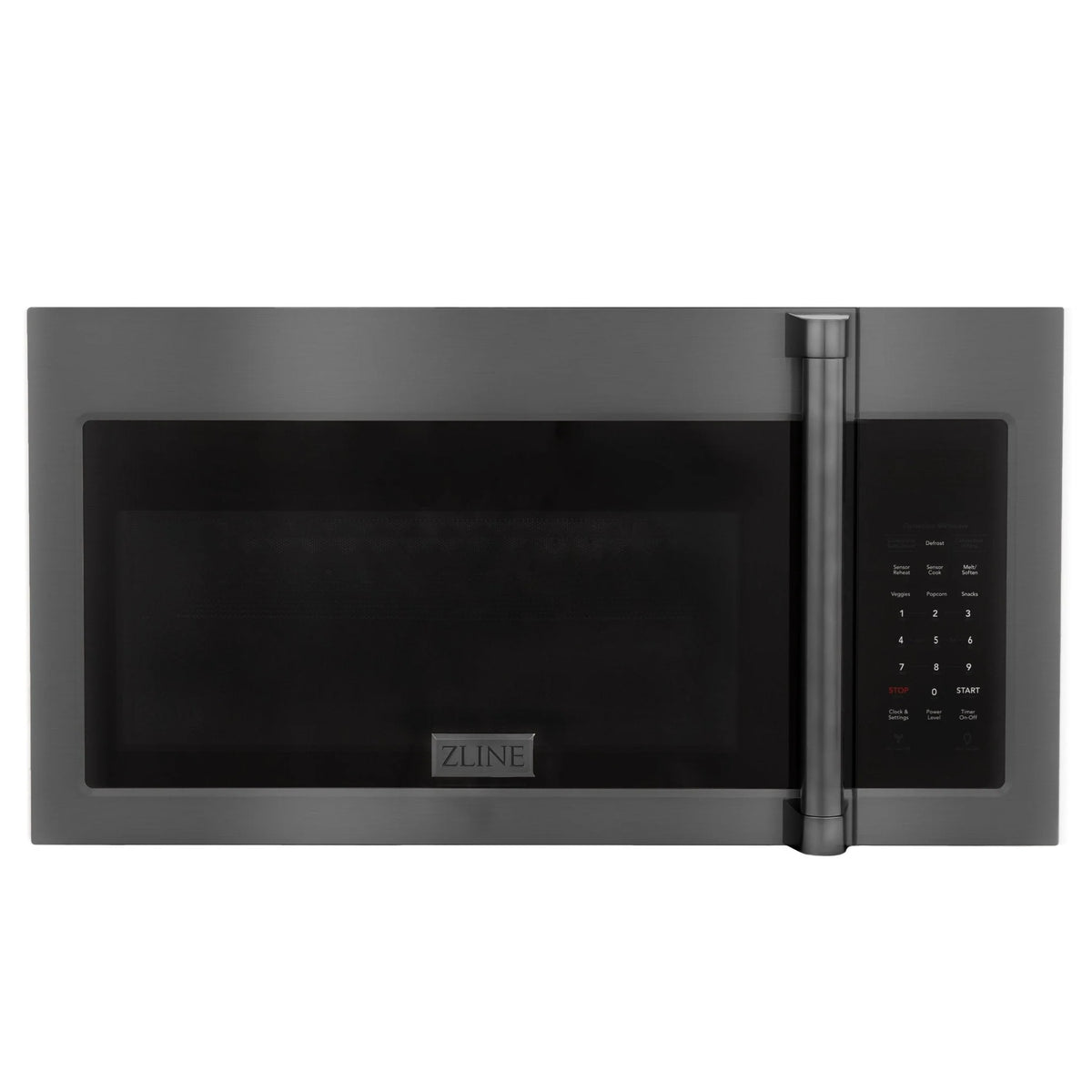 ZLINE 30&quot; Recirculating Over the Range Convection Microwave Oven, Traditional Handle, Charcoal Filters in Black Stainless Steel