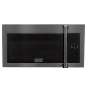 ZLINE 30" Recirculating Over the Range Convection Microwave Oven, Traditional Handle, Charcoal Filters in Black Stainless Steel