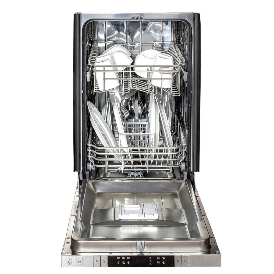 ZLINE 18 in. Compact Copper Top Control Dishwasher with Stainless Steel Tub and Traditional Style Handle, 52dBa