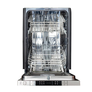 ZLINE 18 in. Compact Hand-Hammered Copper Top Control Dishwasher with Stainless Steel Tub and Traditional Style Handle, 52dBa