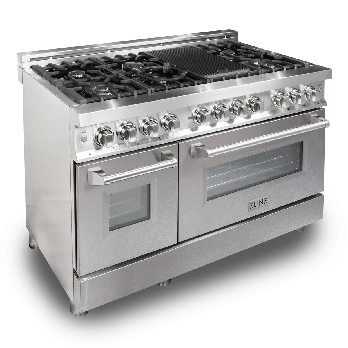 ZLINE - 48&quot; 6.0 cu. ft. Dual Fuel Range with Gas Stove and Electric Oven in Fingerprint Resistant Stainless Steel (RA-SN-48)