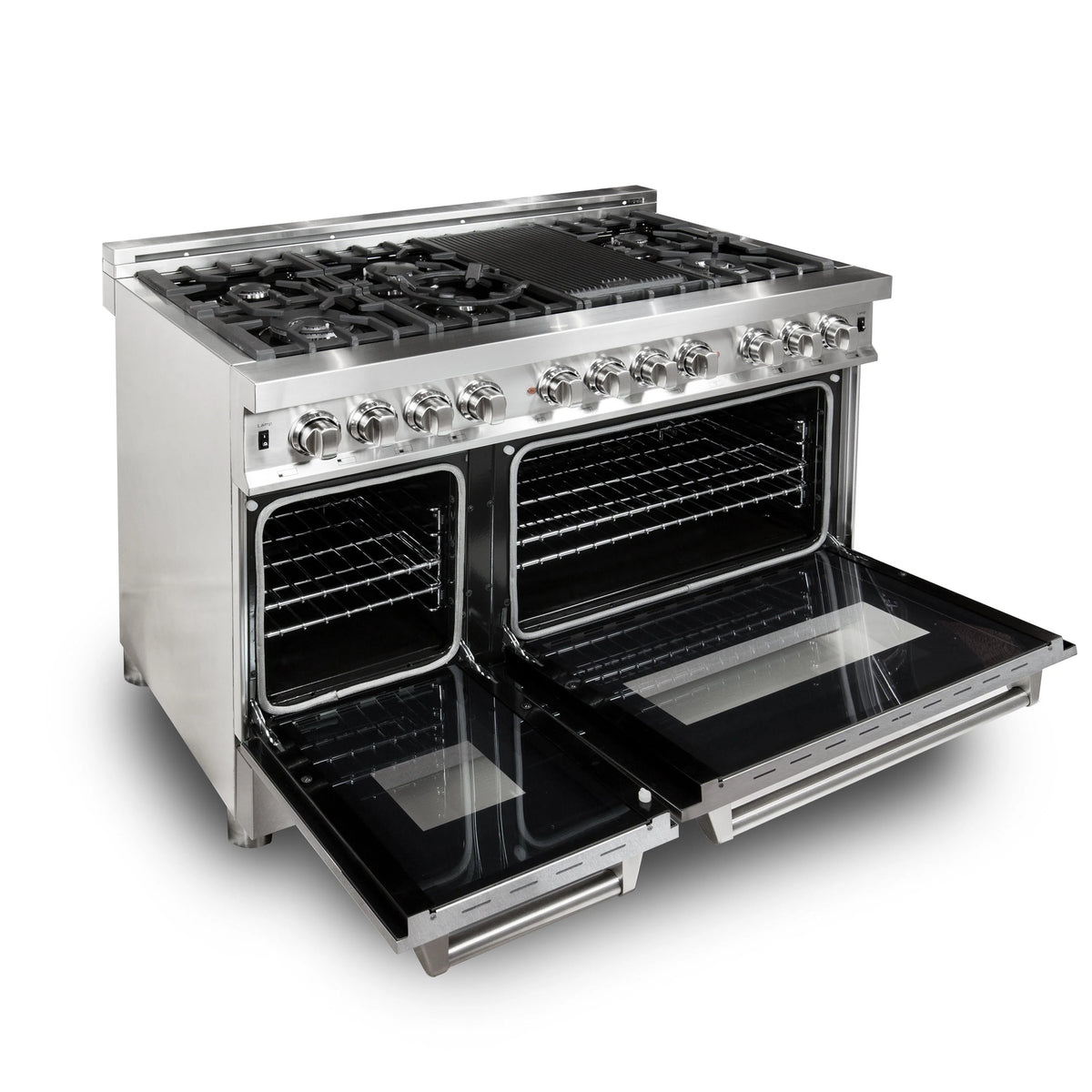 ZLINE - 48&quot; 6.0 cu. ft. Dual Fuel Range with Gas Stove and Electric Oven in Fingerprint Resistant Stainless Steel (RA-SN-48)
