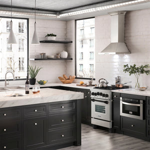 ZLINE Autograph Edition 24" 2.8 cu. ft. Range with Gas Stove, Gas Oven in Fingerprint Resistant Stainless Steel, Matte Black Accents