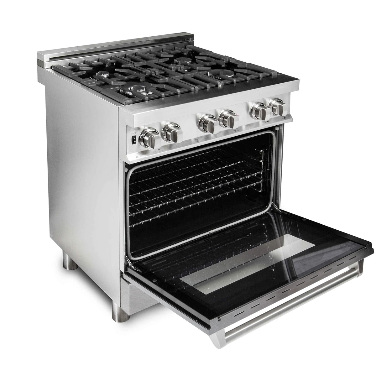 ZLINE - 30&quot; 4.0 cu. ft. Dual Fuel Range with Gas Stove and Electric Oven in Fingerprint Resistant Stainless Steel (RA-SN-30)