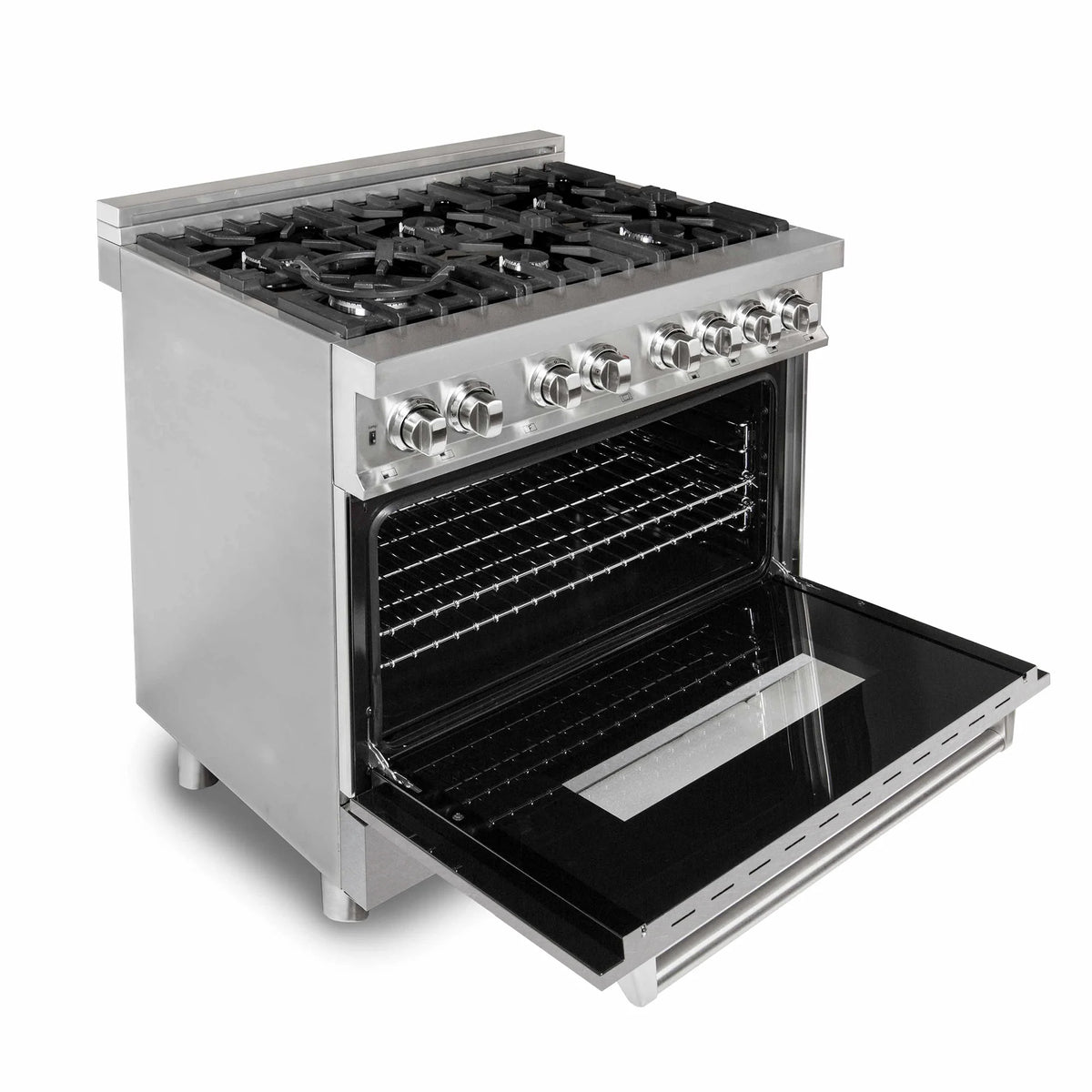 ZLINE - 36&quot; 4.6 cu. ft. Dual Fuel Range with Gas Stove and Electric Oven in Fingerprint Resistant Stainless Steel (RA-SN-36)