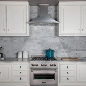 ZLINE - 36 in. Designer Series Satin Stainless Steel Convertible Vent Wall Mount Range Hood (8KBS-36)