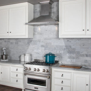 ZLINE - 36 in. Designer Series Satin Stainless Steel Convertible Vent Wall Mount Range Hood (8KBS-36)