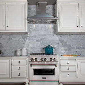 ZLINE - 30 in. Designer Series Satin Stainless Steel Convertible Vent Wall Mount Range Hood (8KBS-30)