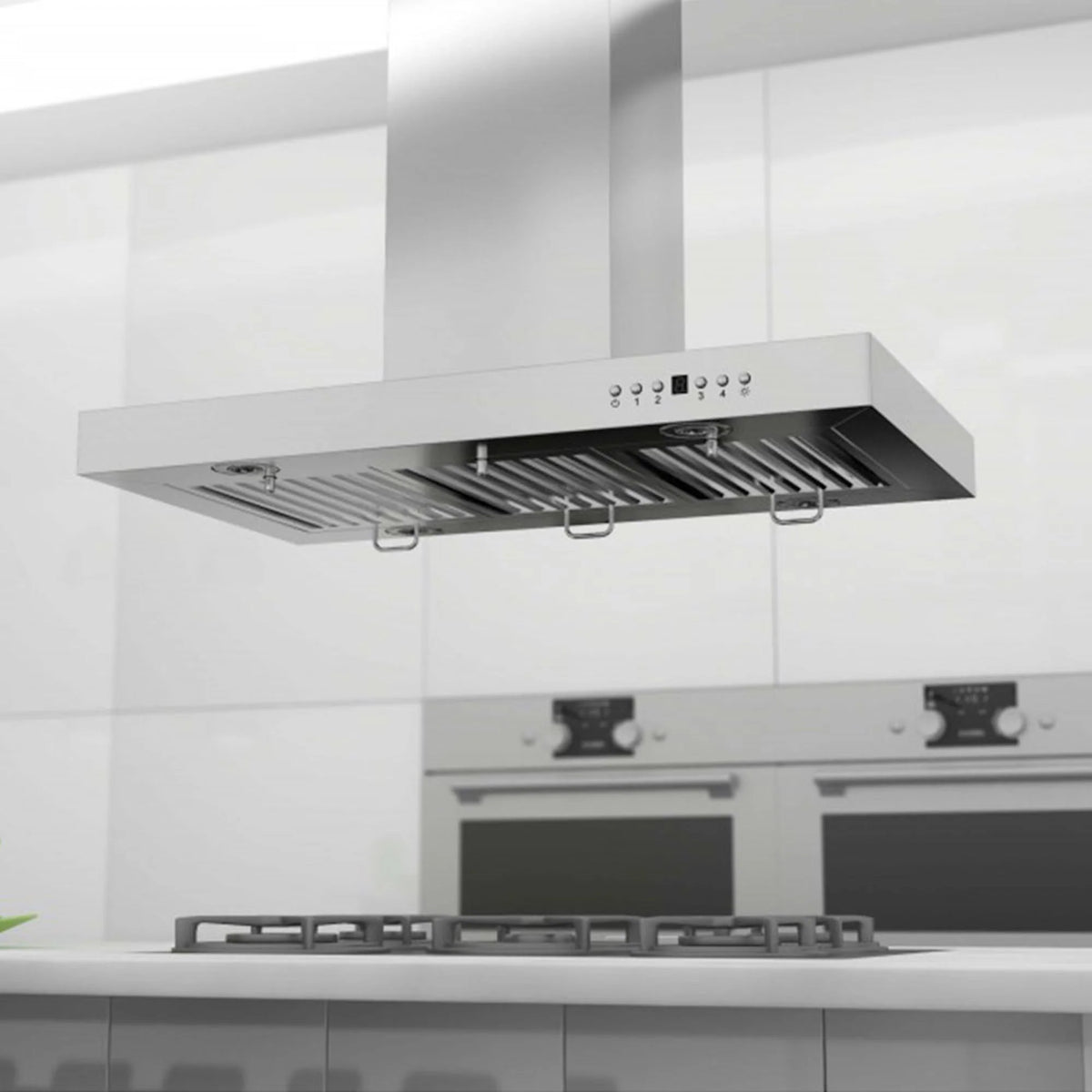ZLINE - 48&quot; Convertible Vent Island Mount Range Hood in Stainless Steel (KE2i-48)