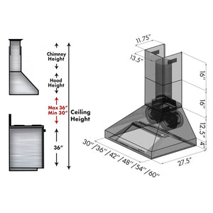 ZLINE - 60" Ducted Wall Mount Range Hood in Outdoor Approved Stainless Steel (697-304-60)