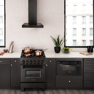 ZLINE - 36" Convertible Vent Wall Mount Range Hood in Black Stainless Steel (BSKEN-36)