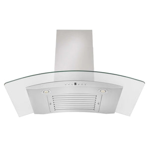 ZLINE - 48" Convertible Vent Convertible Vent Wall Mount Range Hood in Stainless Steel & Glass (KN4-48)