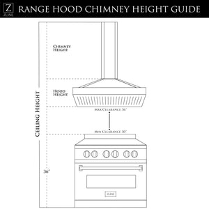 ZLINE - 48" Convertible Vent Convertible Vent Wall Mount Range Hood in Stainless Steel & Glass (KN4-48)
