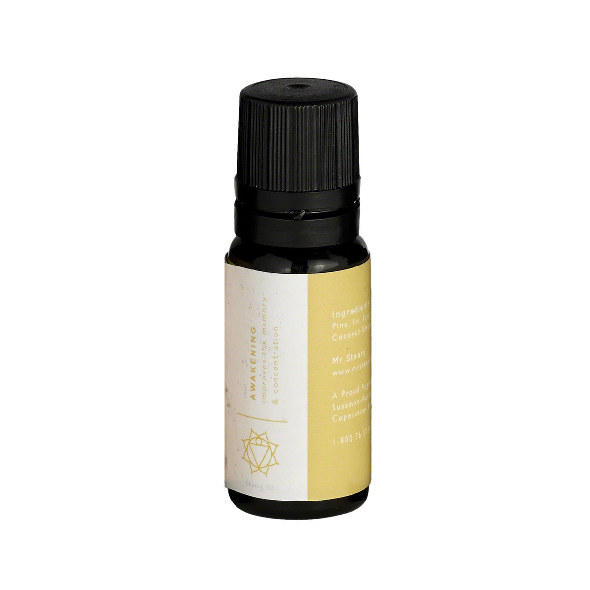 MrSteam - Yellow Awakening Chakra Aroma Oil in 10 mL Bottle
