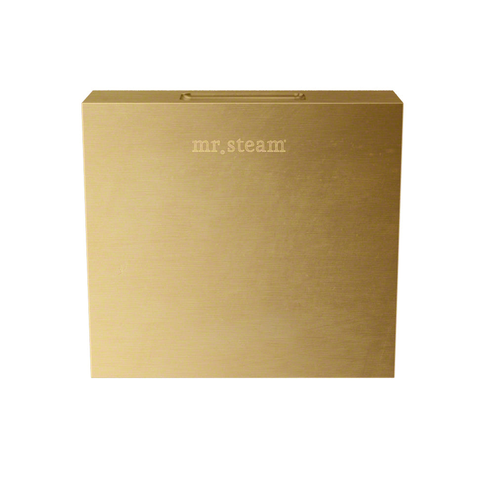 MrSteam - Aroma Designer 3 in. W. Steamhead with AromaTherapy Reservoir in Square Satin Brass