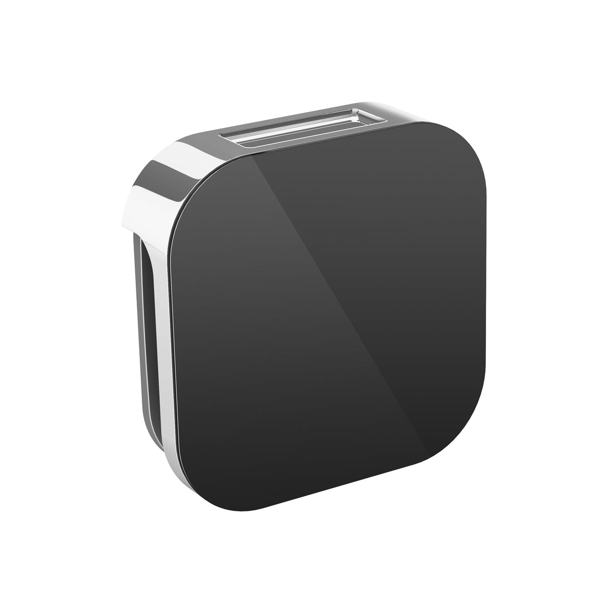 MrSteam - Aroma Glass 3 in. W. Steamhead with AromaTherapy Reservoir in Black Polished Chrome