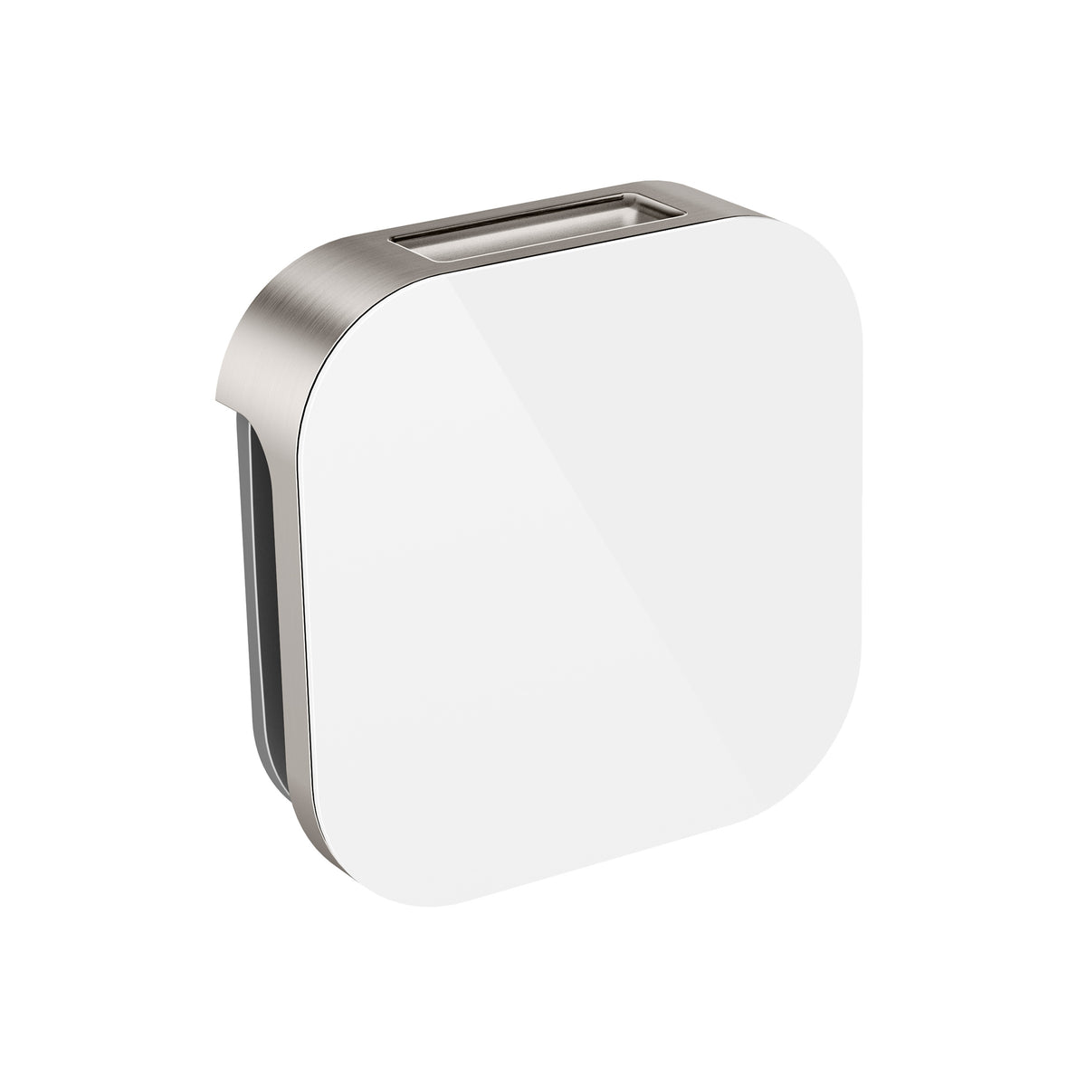 MrSteam - Aroma Glass 3 in. W. Steamhead with AromaTherapy Reservoir in White Brushed Nickel