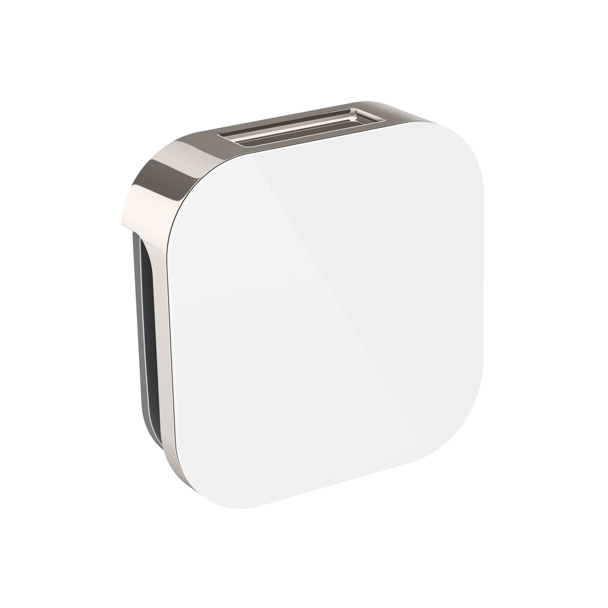 MrSteam - Aroma Glass 3 in. W. Steamhead with AromaTherapy Reservoir in White Polished Nickel