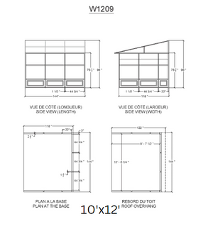 Gazebo Penguin - Florence Slate Wall Mounted Solarium Polycarbonate Roof