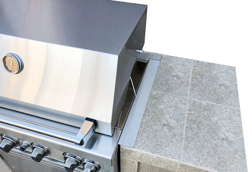 KoKoMo - Cayman 5&#39; BBQ Island with 4 Burner Built In BBQ Grill