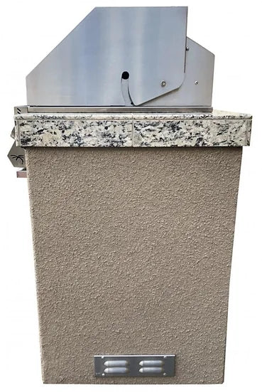 KoKoMo - 5&#39; Maldives BBQ Island with Built In 4 Burner BBQ Grill and Access Door