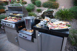 KoKoMo - Power Burner 4 Burner 32 inch Built-In Barbeque Grill Island Kitchen Package
