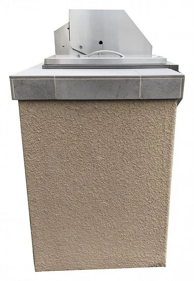 KoKoMo - Antigua 6&#39; BBQ Island Built In BBQ Grill Side Burner and Bar on one Side