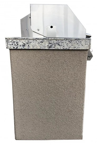 KoKoMo - Fiji 4&#39; BBQ Island with 4 Burner Built-In BBQ Grill