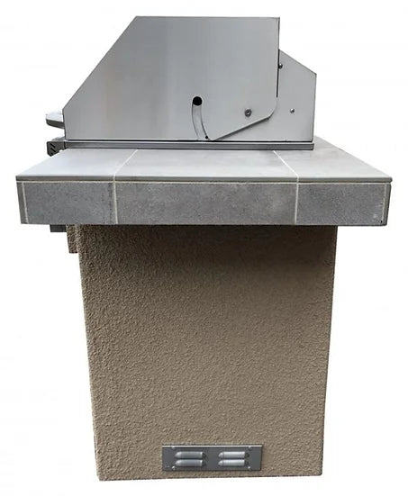 KoKoMo - Antigua 6&#39; BBQ Island Built In BBQ Grill Side Burner and Bar on one Side